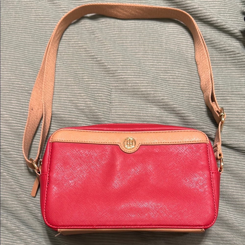 Chic Red and Tan Women's Bag
